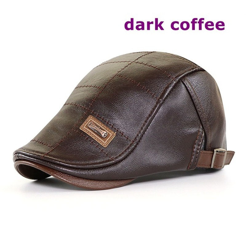 🧢🔥Nový, kvalitný kožený baret v retro štýle na jeseň a zimu