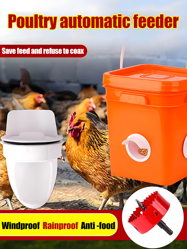 🐓【Bušilica + 5 dodavača】💥 Automatska hranilica za piliće, patke i guske – Učinkovito automatsko hranjenje, štedi vrijeme i trud, sprječava rasipanje hrane, jednostavna za korištenje i održavanje!