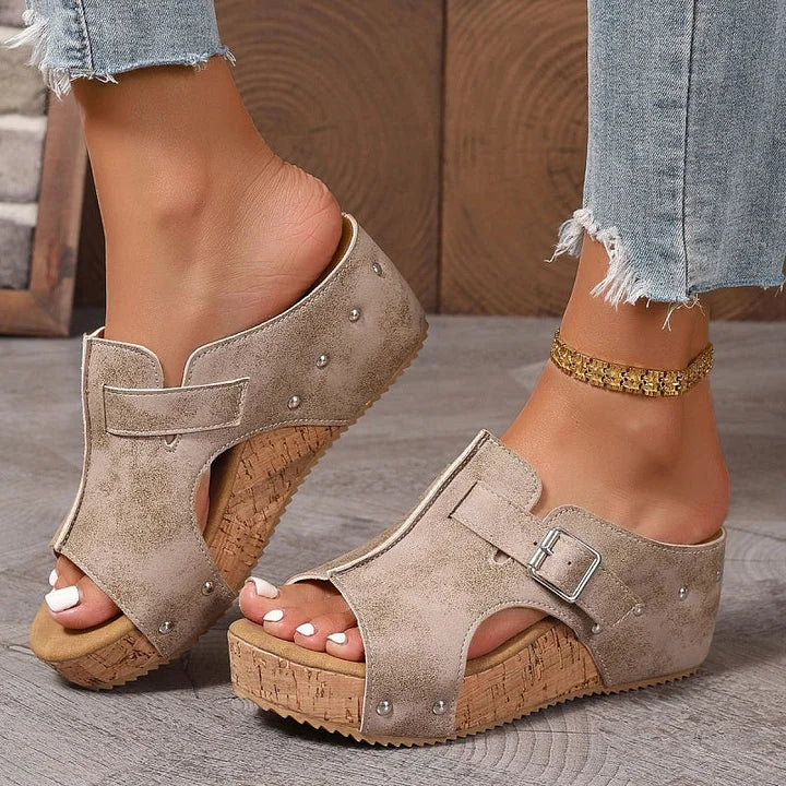👡【50% OFF】🎀✨Elegantné dámske sandále na platforme s otvorenou špičkou – stabilné a pohodlné, ľahké a štýlové
