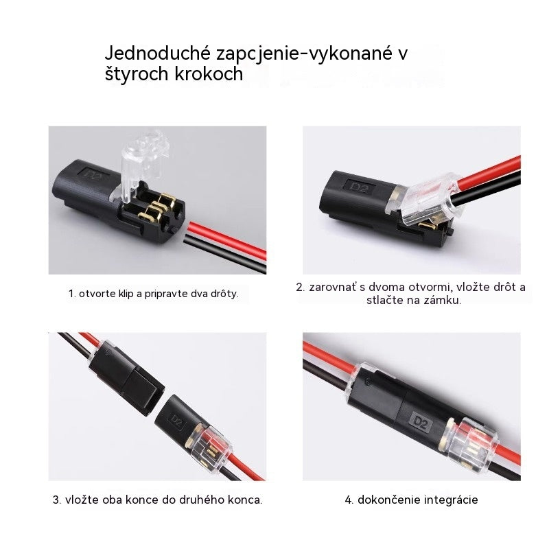 🥳Najpredávanejší tovar roku 2026🥳⏰ 【50 kusov】Dvojvodičový konektor s poistnou prackou Bezpečnostná poistná pracka, protišmyková úprava⚡️