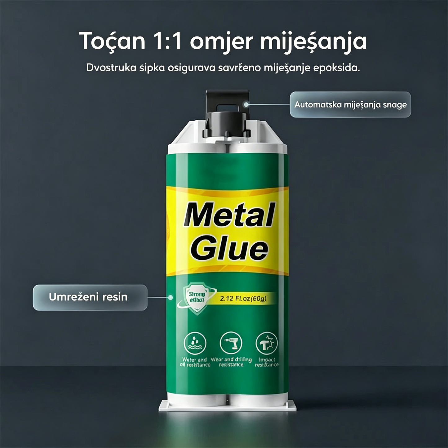 【Set od 3 komada】🔥 Ograničena akcija -50%! 🛠️ AB gel visoke čvrstoće za popravak metala – otporan na vodu, ulje i visoke temperature pri svakodnevnoj upotrebi.