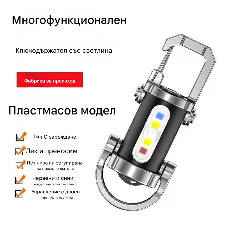 【Купи 1, вземи 1】🔥Супер изгодна оферта🔥Мини LED фенерче за ключове, много ярко и водоустойчиво, с мощност 1200 лумена