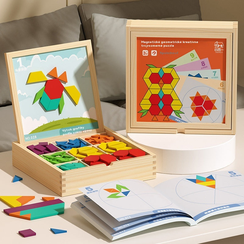✨【50% zľava】🧩Magnetická tangramová skladačka pre deti – rozvíja logiku, kreativitu a sústredenie, stovky kombinácií a nekonečná zábava