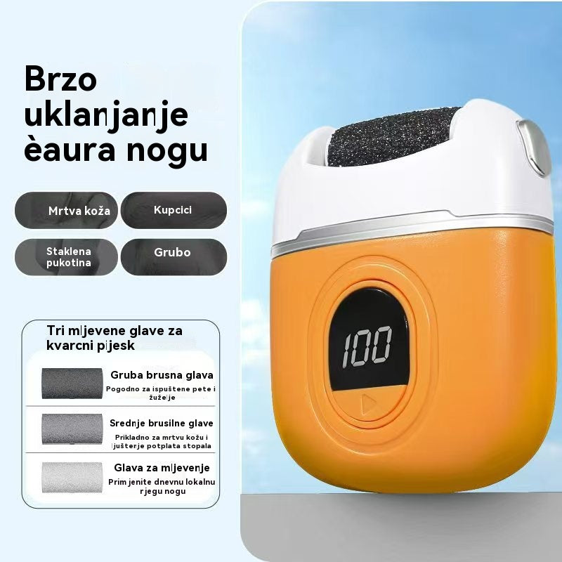 ✨【Kupi 1, dobi 1 gratis】🔥【14 € po komadu】🦶 Električni odstranjivač žuljeva i mrtve kože – snažan motor, 3 izmjenjiva nastavka i LED zaslon za glatka i zdrava stopala kod kuće! (2 stavke)
