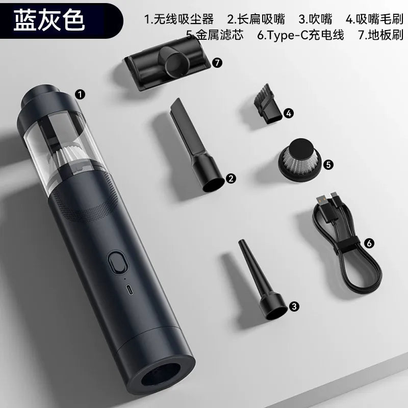 🔥Compra 1 y llévate 1 gratis🔥【Set de 7 piezas】👍Aspiradora manual súper potente y soplador portátil de polvo – ¡Compacto, ligero, ideal para limpiar el hogar, el coche y el lugar de trabajo!✅