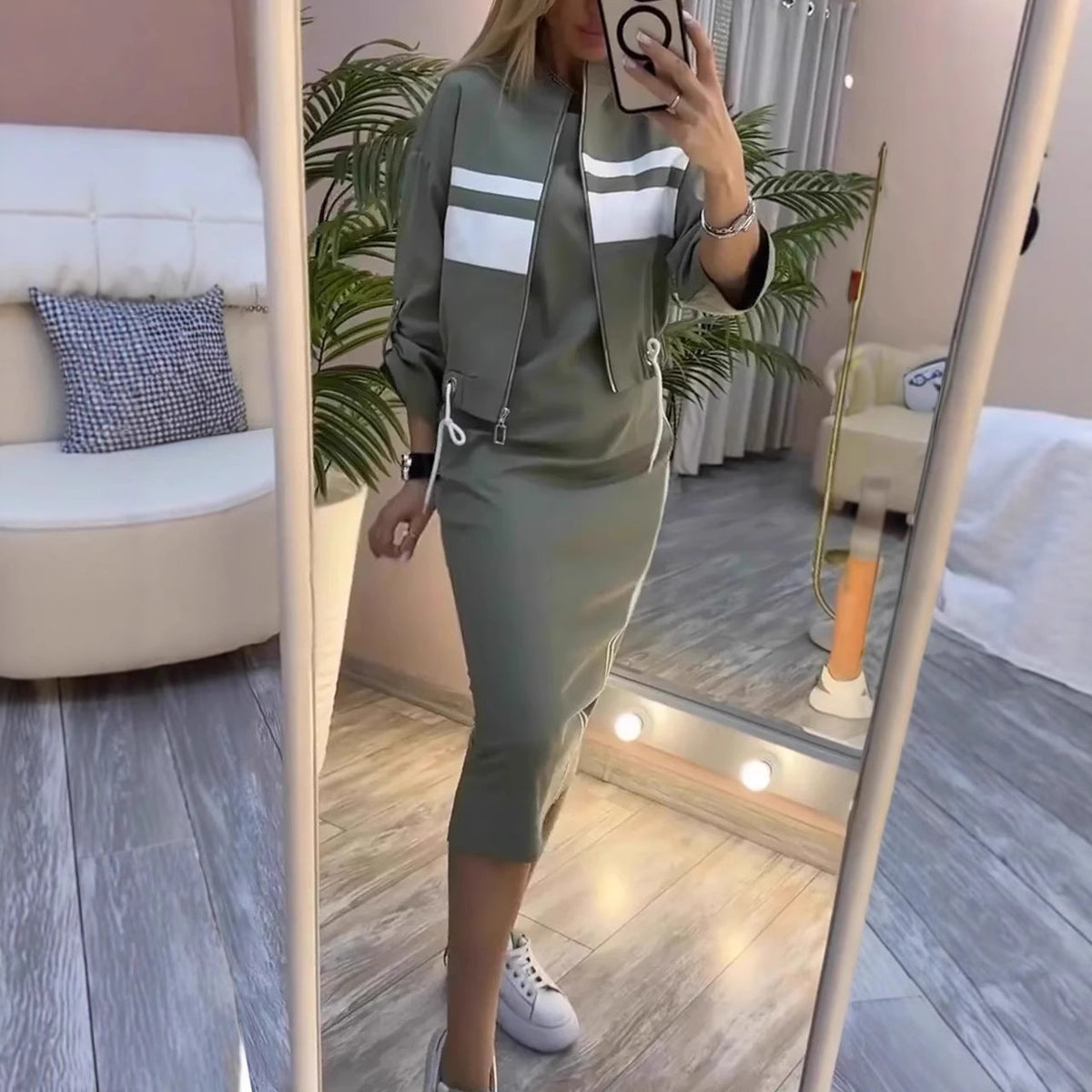 💕😍Moderné šaty s okrúhlym výstrihom a dámske sako z roku 2026, ležérny kostým