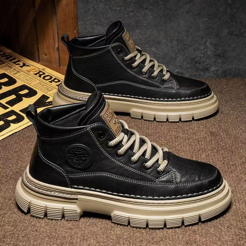 💪【Oferta especial por tiempo limitado】Botas altas retro para hombre estilo británico, otoño e invierno