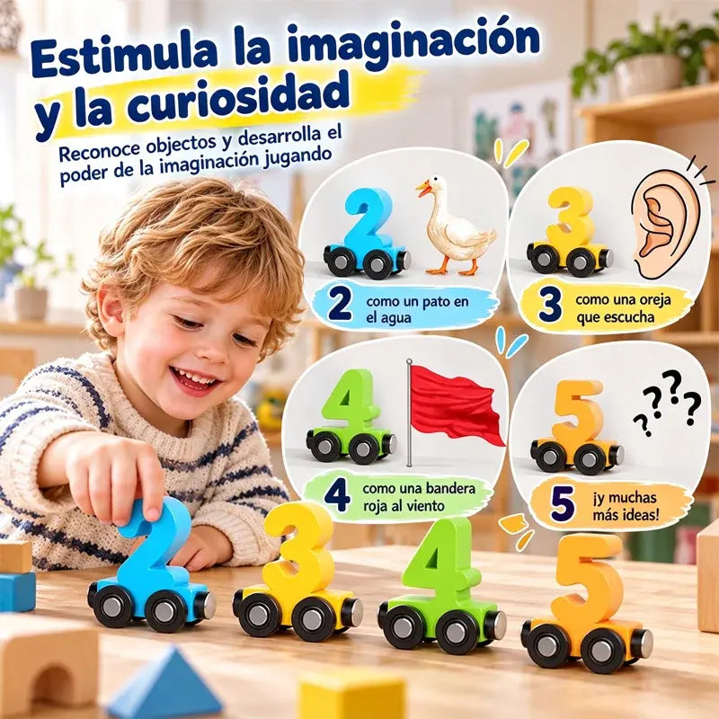 🔥Compra 1 y llévate 1 gratis🔥【2 artículos】🚂 Tren Magnético de Números para Niños | Juguete Educativo de Construcción para Aprender Jugando