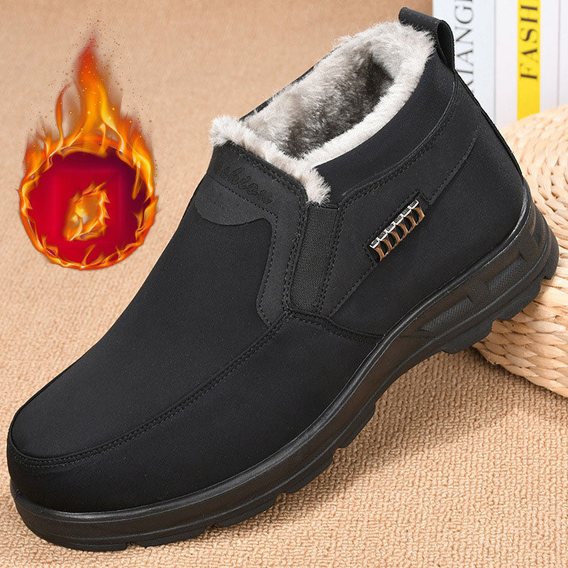 💥👞【39-47】Botas de invierno para hombre con forro de felpa - Mantente cálido, cómodo y elegante durante los días fríos!