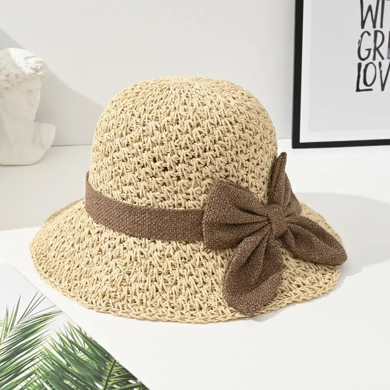 ☀️🎀Elegantný francúzsky klobúk s mašľou: ochrana pred slnkom a tieň.