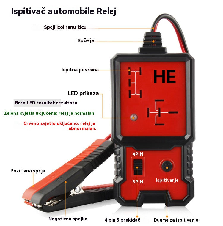 ⚡ Tester automobilskih releja 12V – Precizno testiranje, brza dijagnostika, visoka izdržljivost i jednostavna uporaba!