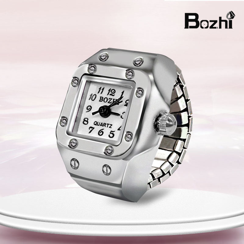 🎁【50% zľava】💍 Elegantný prsteň s mini hodinkami: praktický a elegantný doplnok, kreatívny a štýlový darček, štýlový doplnok pre ženy aj mužov