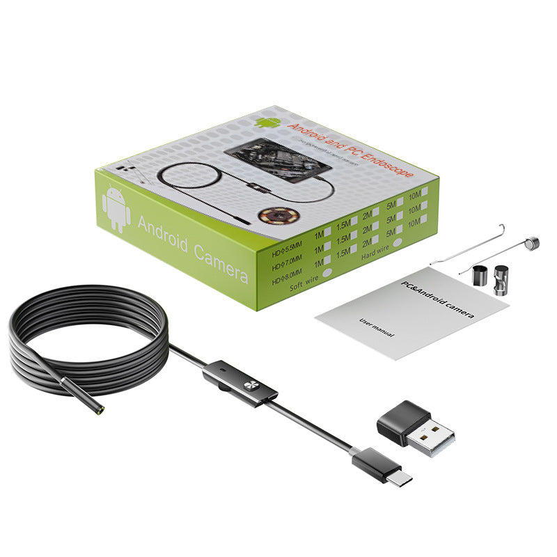 📱🏆 Нов 7 мм индустриален ендоскоп с директна Type-C връзка за камера за Android телефони (водоустойчив ендоскоп)