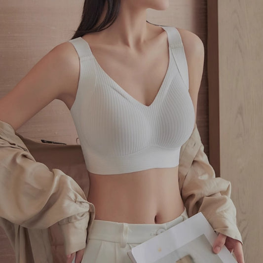 🏆50% de descuento【Paquete de 4】【Para 40-95 kg】Sujetador femenino sin aros y sin costuras❤️Algodón Tencel natural, antibacteriano y cómodo