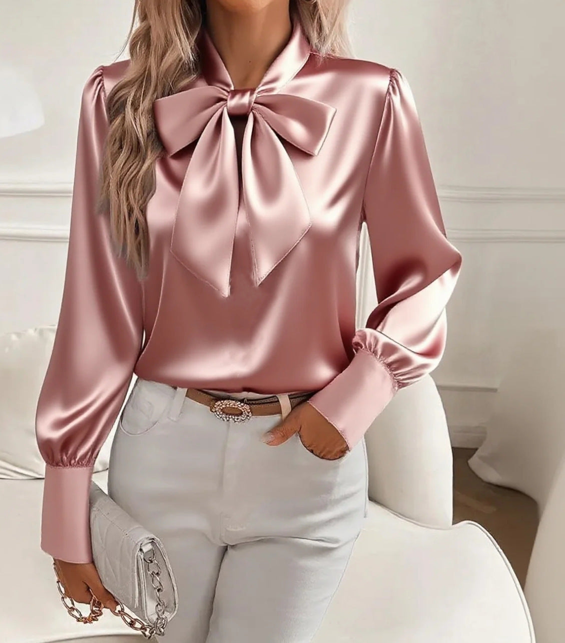 😍💕Modna svilena košulja za jesen i zimu 2025, elegantnog stila.