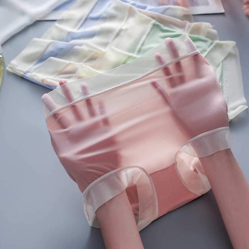 🩲🔥Výhodný set【6 kusov】Dámske vysokopásové nohavičky z ľadového hodvábu, vysoko elastický a antibakteriálny materiál, pohodlné a priedušné