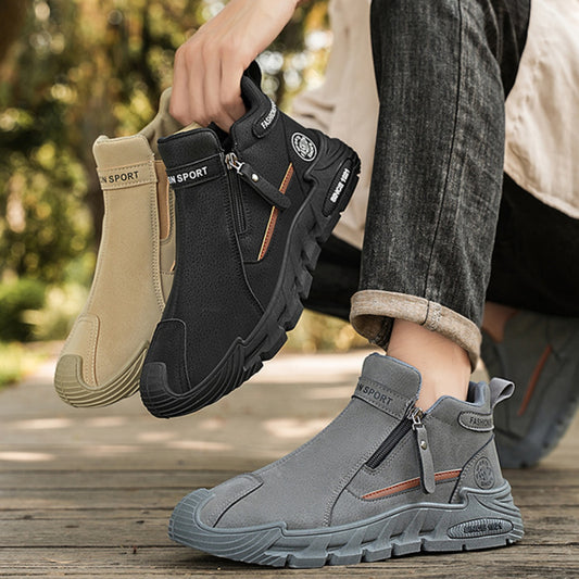 🔥【39-44】Nové pánské moderní každodenní boty 2025 s zipem, protiskluzové a odolné, ideální pro práci a venkovní aktivity