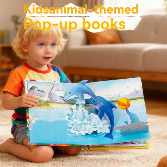 【Kupte 2, dostanete 2 zdarma】4 kusy 🎁🎁 3D kniha s vyskakovacím oknem se zvířaty