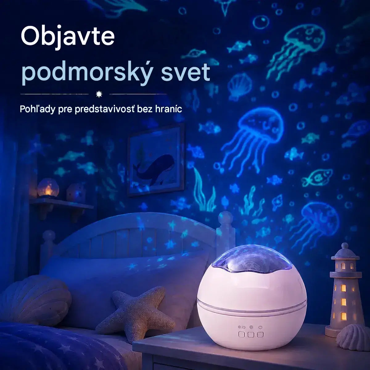 🌠✨Projektor hviezdnej oblohy, nočné svetlo ⎜ Rotačná LED lampa🎁