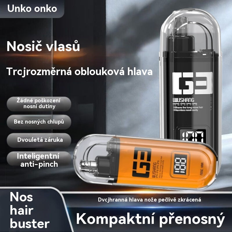 🔥【Kupte 1 a dostanete 1 zdarma】🏆🔥Prenosný zastrihávač nosových chĺpkov (bezbolestný a presný) - – bezbolestný, presný, tichý a bezpečný pre každodennú úpravu