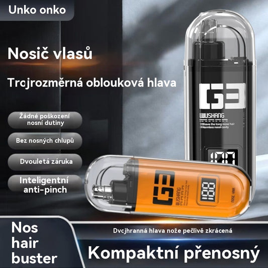🔥【Kupte 1 a dostanete 1 zdarma】🏆🔥Prenosný zastrihávač nosových chĺpkov (bezbolestný a presný) - – bezbolestný, presný, tichý a bezpečný pre každodennú úpravu