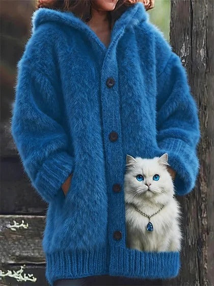 💥🌺【Vruća prodaja】🎀【S-5XL】Plišani kaput s kapuljačom i flis podstavom – Savršena kombinacija topline, udobnosti i stila za hladne zimske dane