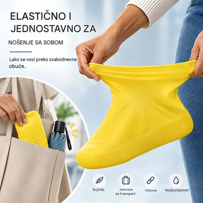 【2 para za 21 €】Spriječi da ti se tenisice smoče! Izdržljive vodootporne navlake za obuću: neklizajuće i sklopive – savršene za nošenje u torbi 🌧️
