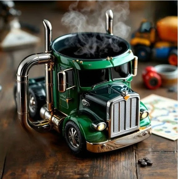 🚛 Taza de café hecha a mano en forma de camión