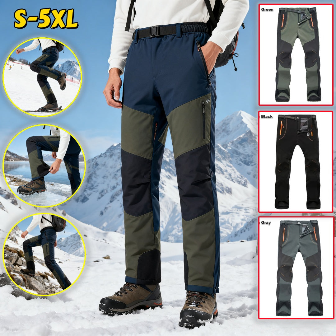 【💥Visoka kvaliteta】【S-5XL】Muške planinarske hlače, mekane, vodootporne, otporne na vjetar, prozračne, tople i od debelog flisa za sportove na otvorenom.