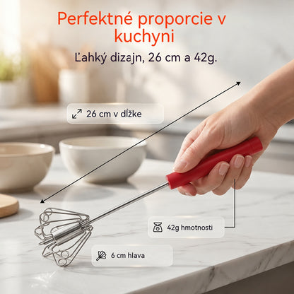🥳Kúpte 1, získajte 1 zadarmo🥳🥚Poloautomatická manuálna metlička na vajcia: stlačte a roztočte – nie je potrebná elektrina. ✨🧁【2 položky】
