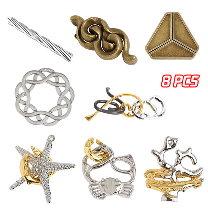 💪【50% zľava】🧠[8-dielna sada] Vysokokvalitná sada puzzle z hliníkovej zliatiny, rôzne štýly, nekonečná zábava!