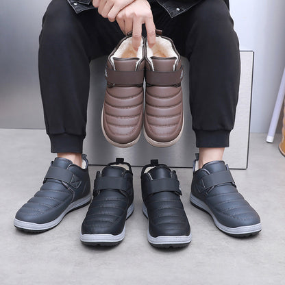【50%OFF】【39-44】🔥2025 Nuevo estilo de invierno más zapatos de hombre impermeables y antideslizantes de terciopelo y cuero genuino engrosado