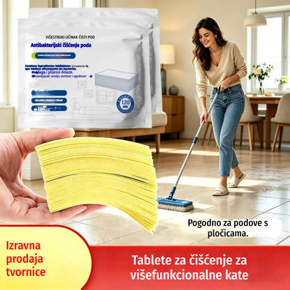 240 višenamjenskih antibakterijskih i dezodorirajućih tableta za čišćenje | Pogodno za parket, laminatne podove, pločice i zidove kampera