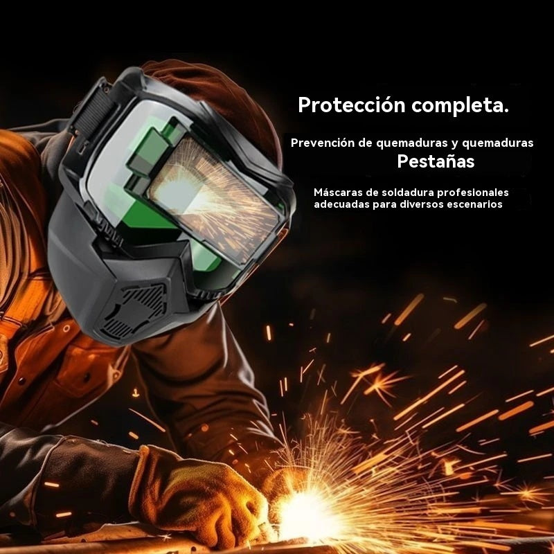 ⚡Casco de soldadura con oscurecimiento automático para seguridad ocular