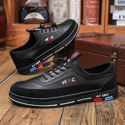 💯🔥【39-48】Los zapatos de negocios casuales para hombre están hechos de cuero impermeable y resistente a las manchas con una suela suave para un uso cómodo.