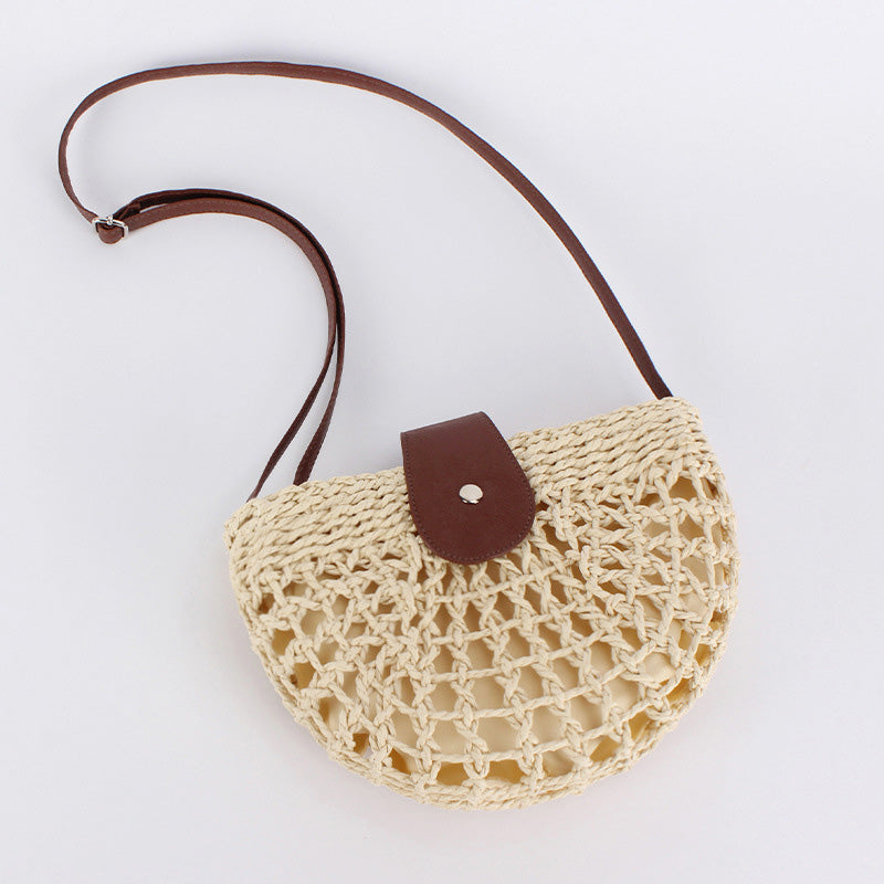 👜 ČASO OBMEDZENÁ ZĽAVA 50%! ✨ Tkaná crossbody kabelka, Módna pletená saddle bag kabelka – boho štýl, ručne tkaná, nastaviteľná, ľahká ✨