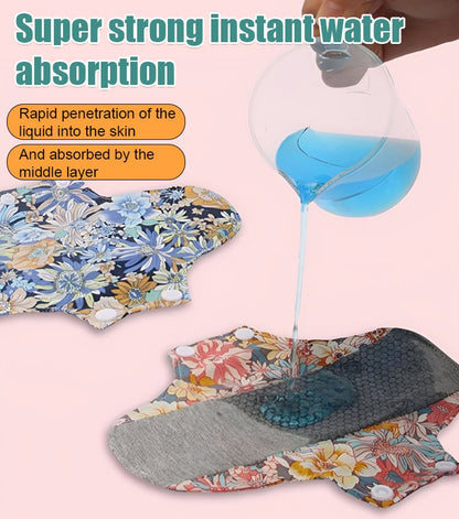 🩲【5 pcs】🔥【Само 9,4 лв за брой】🩲💟 Графенова многократна хигиенна подложка – дишащ комфорт и надеждна защита всеки ден, eстествена памучна материя, висока абсорбция и защита от течове