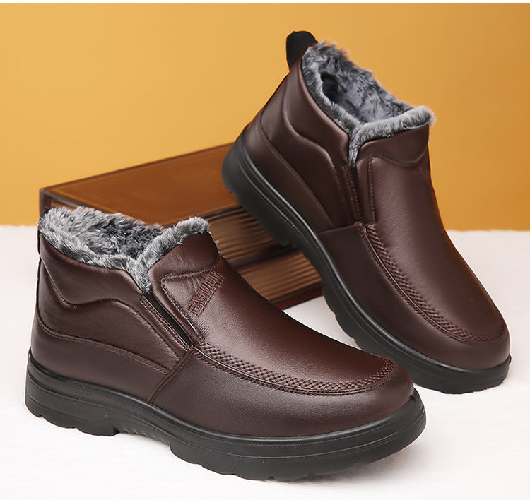 🔥👞【38-48】Nové Pánske Zimné Snehové Topánky – Zosilnené Sametom, Teplé a Vodoodolné, Ideálne na Chladné Počasie