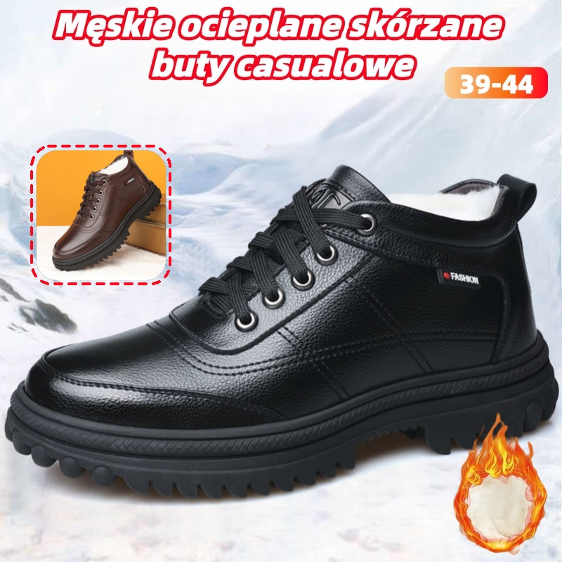 🌞💥【Wyprzedaż zimowa】【39-44】Stylowe męskie buty skórzane z ociepleniem – wygoda, ciepło i elegancja na chłodne dni. idealne na zimę!