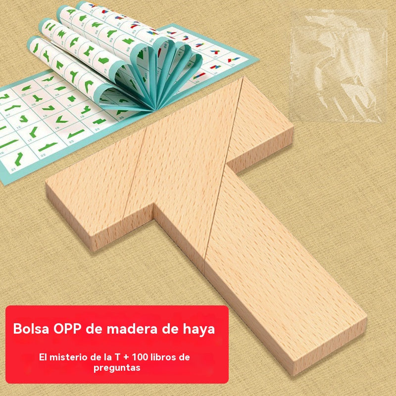 🧩【Купете 1, вземете 1 безплатно】🎉 Многофункционален Т-образен пъзел танграм – Забавление и развитие на логическо мислене за всички възрасти! (2 артикула)🧠✨