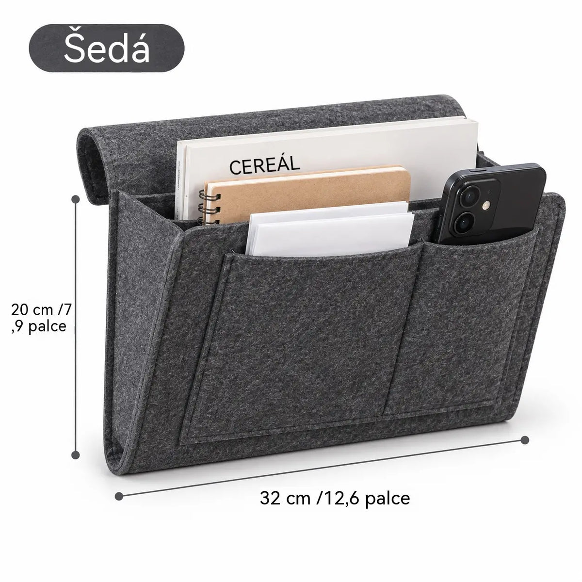 🔥 Zľava 50 %! 🛏️✨ Závesný organizér k posteli: majte všetko potrebné po ruke.