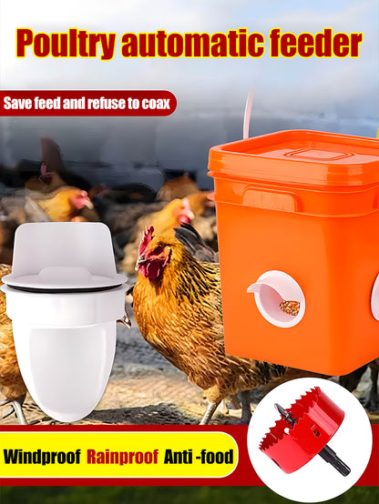 🐓【Bušilica + 5 dodavača】💥 Automatska hranilica za piliće, patke i guske – Učinkovito automatsko hranjenje, štedi vrijeme i trud, sprječava rasipanje hrane, jednostavna za korištenje i održavanje!