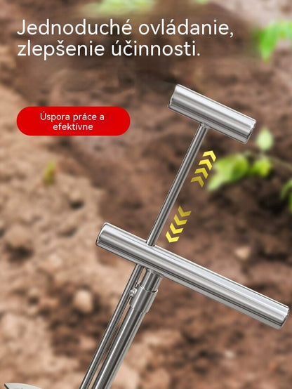 🌱【50% zľava】Brzo presađivanje bez saginjanja! Presađivač od nehrđajućeg čelika udvostručuje učinkovitost, što olakšava sadnju 💪✨