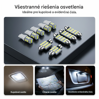👍👍【1 sada 20 kusov】Spoločné pre všetky modely - – Jednoduchá montáž a silné biele svetlo, jasnejší interiér a moderný vzhľad vozidla