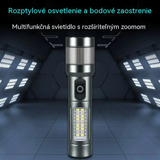 🔦 Multifunkčné LED svietidlo so zoomom