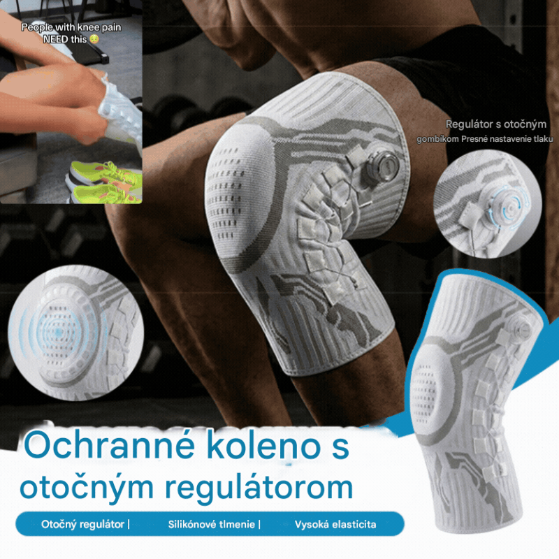 🥇【50% zľava】🦵🦵Silikónová kompresná športová kolenná ortéza s pružinovou oporou tlmiacou nárazy na beh a fitness vonku