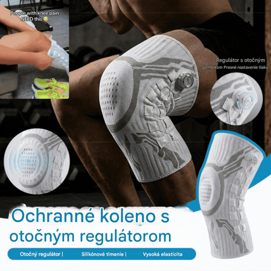 🥇【50% zľava】🦵🦵Silikónová kompresná športová kolenná ortéza s pružinovou oporou tlmiacou nárazy na beh a fitness vonku