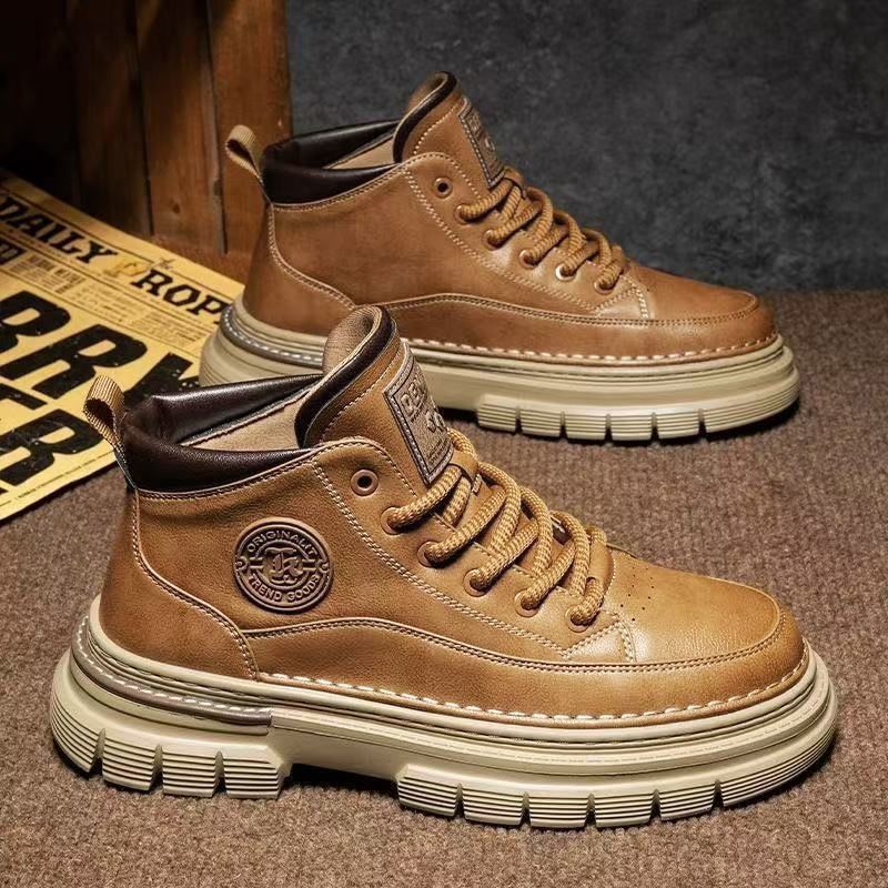 💪【Oferta especial por tiempo limitado】Botas altas retro para hombre estilo británico, otoño e invierno