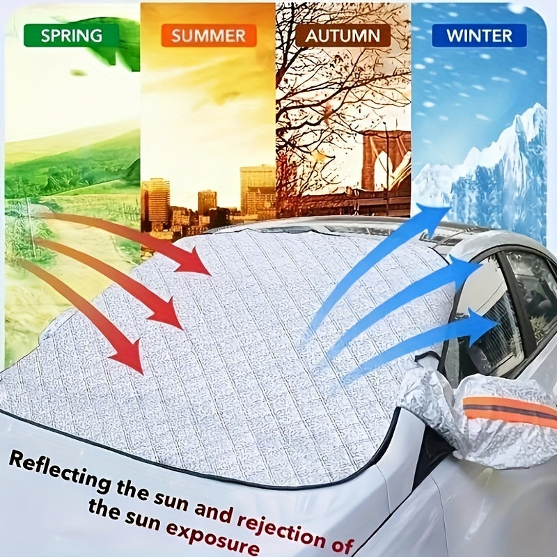 🌞【Cumpără 1 primești 1 gratis】🚗Parasolar magnetic parbriz fata auto, parasolar termoizolant auto de vara