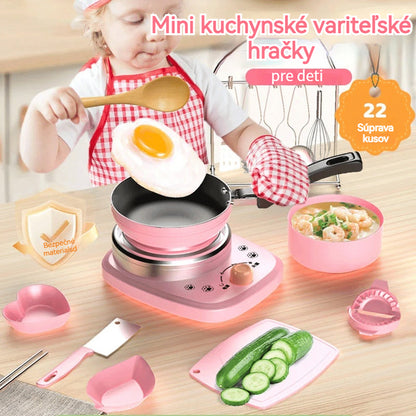 🎁【Najlepší darček pre deti - 50% zľava】🍳 Detská mini kuchynka na varenie – bezpečná a vzdelávacia hračka pre kreatívne učenie a nekonečnú hru